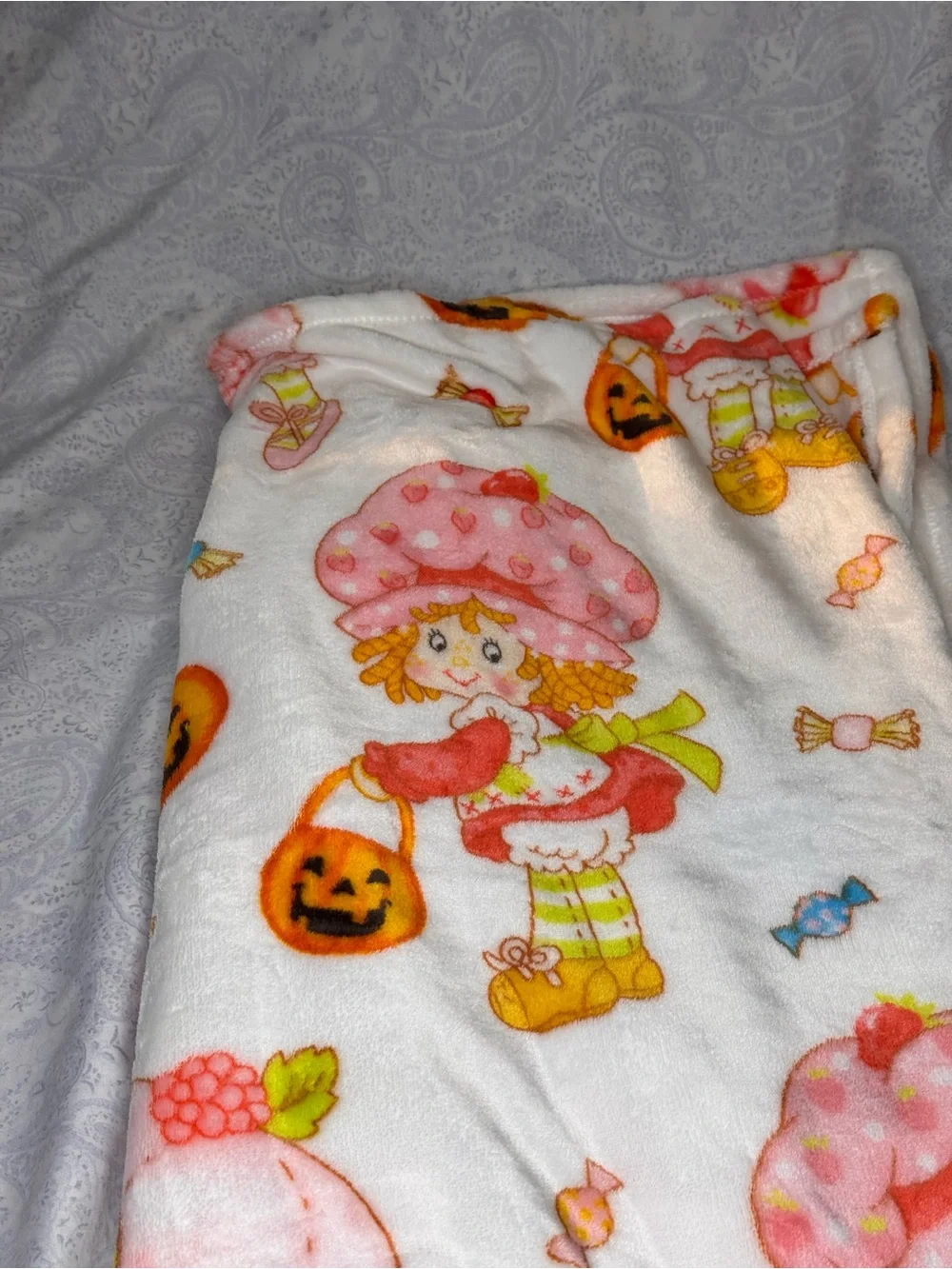 Strawberry Shortcake Halloween Pumpkin Soft  Plush Throw Blanket